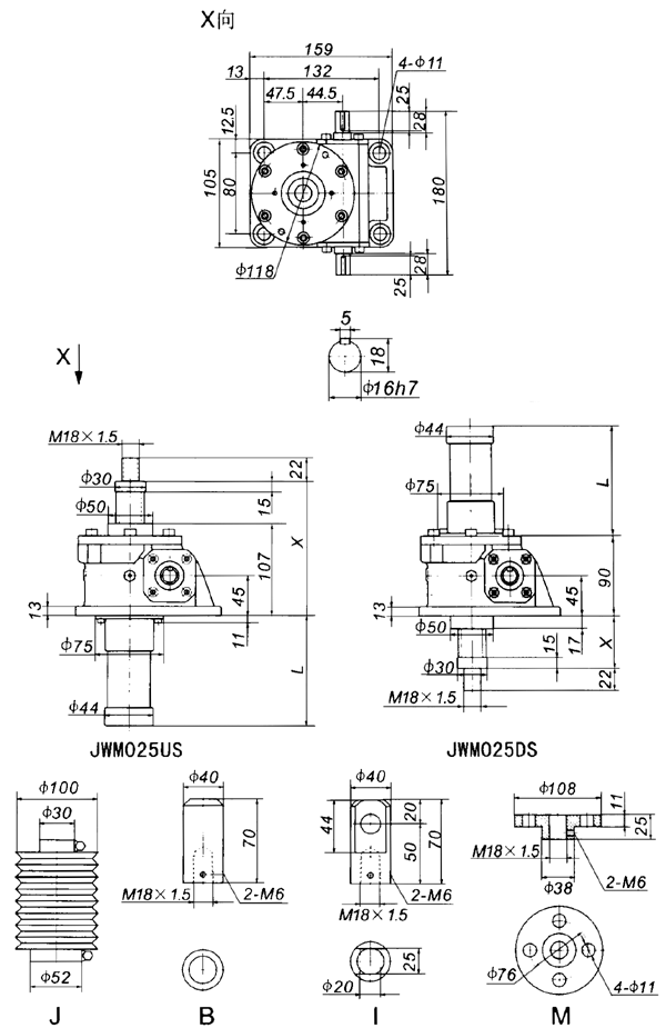 JWM025˿γߴ