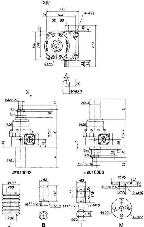 JWB100˿γߴ